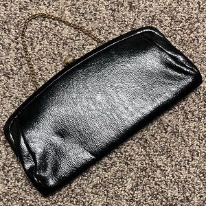 Vintage 50s clasp clutch handbag
